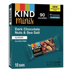 KIND Minis, Dark Chocolate Nuts/Sea Salt, 0.7 oz, 10/Pack KND27959 27959