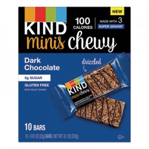 KIND Minis Chewy, Dark Chocolate, 0.81 oz,10/Pack KND27896 27896