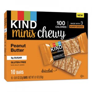 KIND Minis Chewy, Peanut Butter, 0.81 oz 10/Pack KND27895 27895
