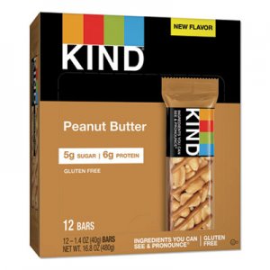 KIND Nuts and Spices Bar, Peanut Butter, 1.4 oz, 12/Pack KND27742 27742