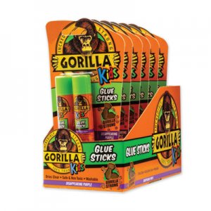 Gorilla Glue School Glue Sticks, 0.21 oz/Stick, Dries Clear, 12 Sticks/Box GOR2605208BX 2605208PK
