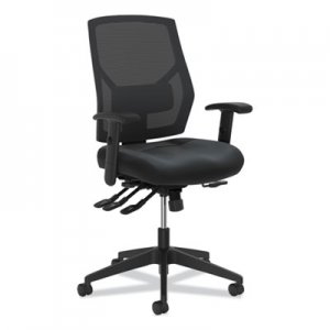 HON Crio High-Back Task Chair with Asynchronous Control, Supports up to 250 lbs., Black Seat/Black Back, Black Base