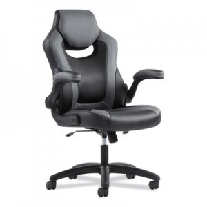 Sadie 9-One-One High-Back Racing Style Chair with Flip-Up Arms, Supports up to 225 lbs., Black Seat