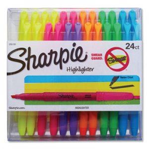 Sharpie Pocket Style Highlighters, Chisel Tip, Assorted Colors, 24/Pack SAN1761791 1761791