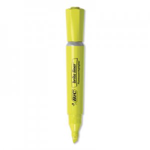 BIC Brite Liner Tank-Style Highlighter Value Pack, Chisel Tip, Fluorescent Yellow, 36/Pack BICBLMG36YEL BLMG36YEL