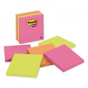 Post-it Notes Original Pads in Cape Town Colors, 4 x 4, Plain, 100-Sheet, 5/Pack MMM6755LAN 6755LAN