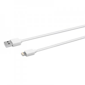 Innovera USB Lightning Cable, 3 ft, White IVR30018