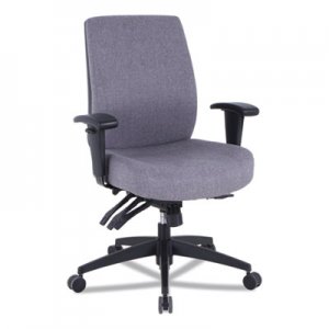 Alera Alera Wrigley Series 24/7 High Performance Mid-Back Multifunction Task Chair, Up to 275 lbs, Gray Seat/Back