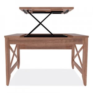 Alera Sit-to-Stand Table Desk, 47.25" x 23.63" x 29.5" to 43.75", Modern Walnut ALELD4824WA