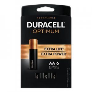 Duracell Optimum Alkaline AA Batteries, 6/Pack DUROPT1500B6PRT OPT1500B6PRT