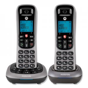 Motorola MTRCD400 Series Digital Cordless Telephone with Answering Machine, 2 Handsets MTRCD4012 CD4012
