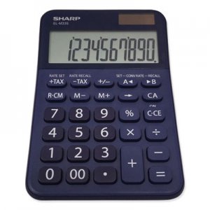 Sharp ELM335BBL Desktop Calculator, 10-Digit LCD, Blue SHRELM335BBL ELM335BBL