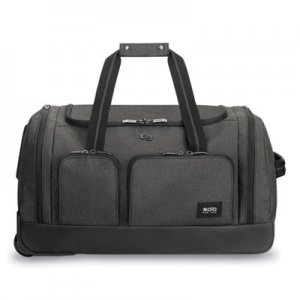 Solo Leroy Rolling Duffel, Polyester, 12 x 10 1/2 x 10 1/2, Gray USLUBN98010 UBN980-10