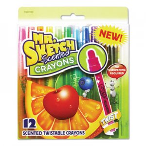 Mr. Sketch Scented Crayons, Assorted, 12/Pack SAN1951200 1951200