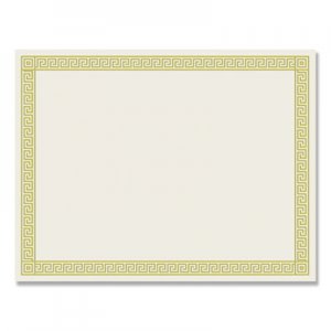 Great Papers! Foil Border Certificates, 8.5 x 11, Ivory/Gold, Channel, 12/Pack COS963070 963070