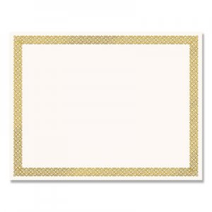 Great Papers! Foil Border Certificates, 8.5 x 11, Ivory/Gold, Braided, 12/Pack COS936060 936060