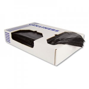 Heritage Linear Low-Density Can Liners, 10 gal, 0.55 mil, 24 x 23, Black, 500/Carton HERH4823HK H4823HK