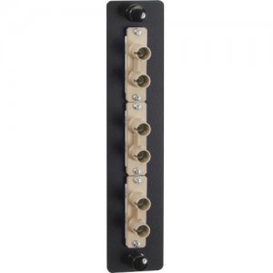 Black Box JPM450 Series Fiber Adapter Panel - Low Density, (3) ST Duplex, Ceramic, Beige JPM450B