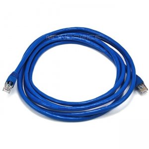 Monoprice 10FT 24AWG Cat6A 500MHz STP Ethernet Bare Copper Network Cable - Blue 5902