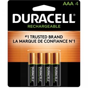 Duracell AAA Rechargeable Batteries NLAAA4BCDCT DURNLAAA4BCDCT