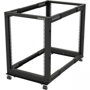 StarTech.com 15U Open Frame Rack - 4 Post - Adjustable Depth 4POSTRACK15U