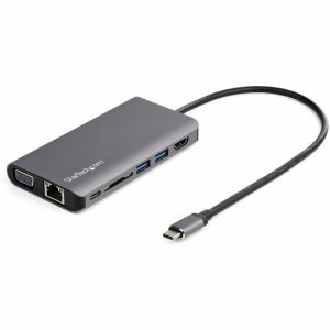 StarTech.com USB-C Multiport Adapter with HDMI or VGA and Longer Attached Cable DKT30CHVAUSP