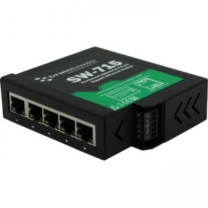 Brainboxes Hardened Industrial 5 Port Gigabit Ethernet Switch DIN Rail Mountable SW-715
