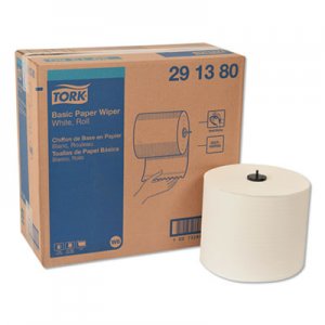 Tork Basic Paper Wiper Roll Towel, 7.68" x 1150 ft, White, 4 Rolls/Carton TRK291380 291380