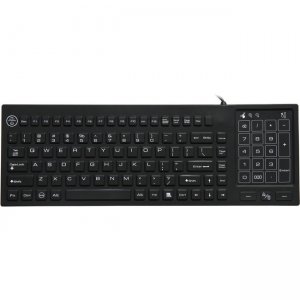 DSI Backlit Silicone Keyboard With Trackpad, IKB700BL With IP68 Protection KB-JH-IKB700BL