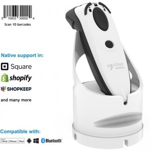 Socket Mobile DuraScan® , Laser Barcode Scanner, White & Charging Dock CX3779-2539 D730