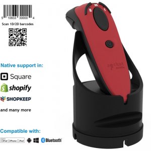 Socket Mobile DuraScan® , Universal Barcode Scanner, Red & Charging Dock CX3781-2541 D740