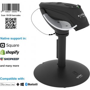 Socket Mobile DuraScan® , Universal Barcode Scanner, Black & Charging Stand CX3786-2546 D740