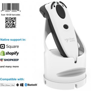 Socket Mobile DuraScan® , Universal Plus Barcode Scanner, White & Charging Dock CX3789-2549 D750