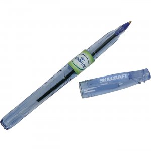 SKILCRAFT Fine Point Blue Ink Ballpoint Stick Pen 6827166 NSN6827166