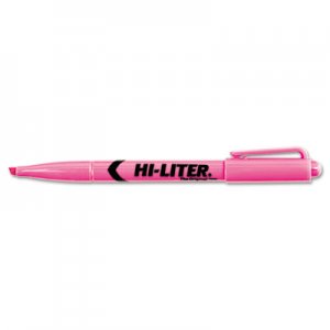 Avery HI-LITER Pen-Style Highlighters, Chisel Tip, Fluorescent Pink, Dozen AVE23592 23592
