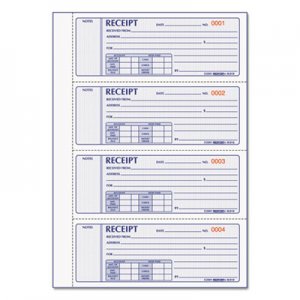 Rediform Money Receipt Book, 7 x 2 3/4, Carbonless Triplicate, 200 Sets/Book RED8L818 8L818