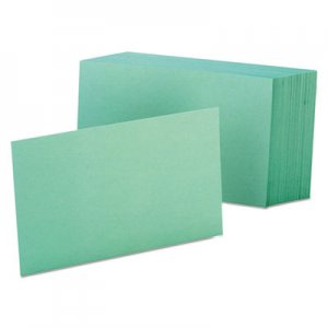 Oxford Unruled Index Cards, 4 x 6, Green, 100/Pack OXF7420GRE 420GRE