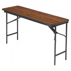 Iceberg Premium Wood Laminate Folding Table, Rectangular, 60w x 18d x 29h, Oak ICE55275 55275