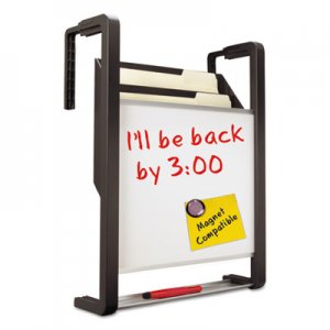 Quartet Hanging File Pocket with Dry Erase Board, Three Pockets, Letter, Black QRTOFD OFD