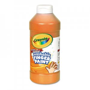 Crayola Washable Fingerpaint, Orange, 16 oz CYO551316036 55-1316-036