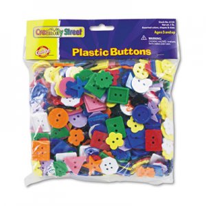 Creativity Street Plastic Button Assortment, 1 lb, Assorted Colors/Sizes CKC6120 6120