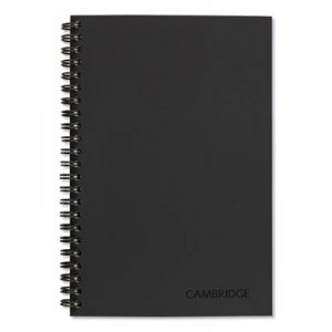 Cambridge Wirebound Guided Business Notebook, QuickNotes, Dark Gray Cover, 8 x 5, 80 Sheets MEA06096 06096