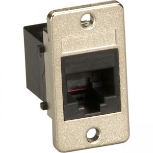 Black Box Panel-Mount Coupler - Unshielded, RJ45, 8-Wire, Black FMT1081