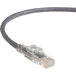 Black Box GigaBase 3 CAT5e 350-MHz Lockable Patch Cable (UTP), Gray, 2-ft. (0.6-m) C5EPC70-GY-02