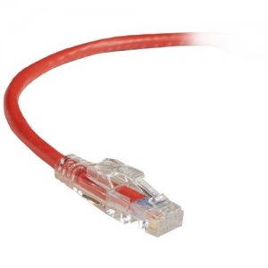 Black Box GigaBase 3 CAT5e 350-MHz Lockable Patch Cable (UTP), Red, 2-ft. (0.6-m) C5EPC70-RD-02
