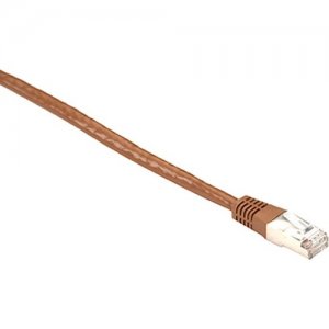 Black Box Cat6 250-MHz Shielded, Stranded Cable SSTP (PIMF), PVC, Brown, 1-ft. (0.3-m) EVNSL0272BR-0001