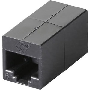 Black Box Cat.6 Coupler - Unhielded, Straight-Pin, Office Black, 10-Pack FM609-10PAK
