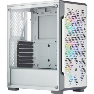 Corsair iCUE Airflow Tempered Glass Mid-Tower Smart Case - White CC-9011174-WW 220T RGB