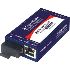 B+B SmartWorx 10/100/1000Mbps Miniature Media Converter IMC-370I-MM-PS IMC-370I-MM