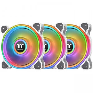 Thermaltake Riing Quad 12 RGB Radiator Fan TT Premium Edition 3 Pack - White CL-F100-PL12SW-B